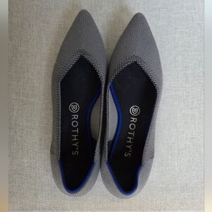 Rothy's Women's The Point Flats Grey Blue 8.5